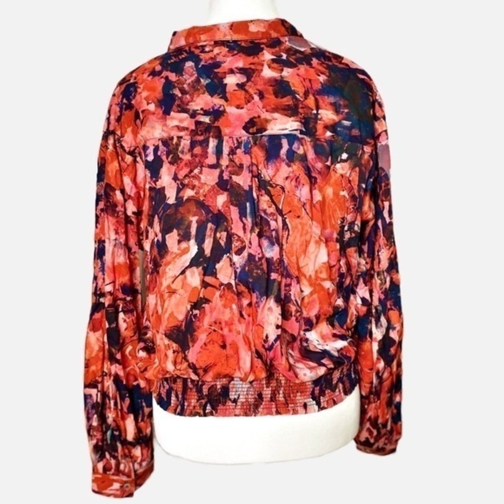 Soft Surroundings Rioja Crossover Wrap Red/Pink Blouse Size Small - Picture 2 of 10